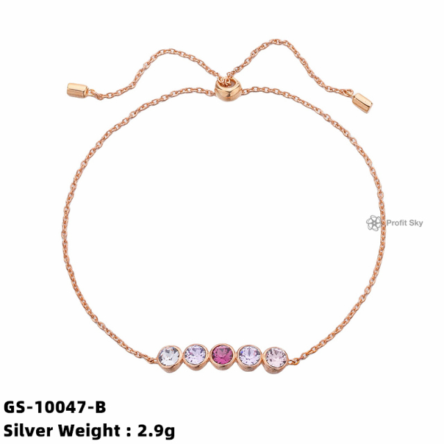 Radiant Sterling Silver Amethyst Bracelet