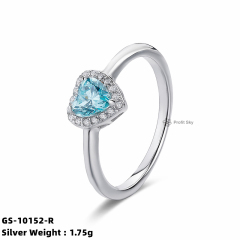 Aqua Chalcedony Sterling Silver Ring