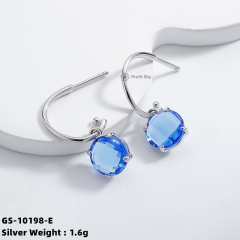 Heart-shaped Shells Sterling Silver Gemstone Earrings