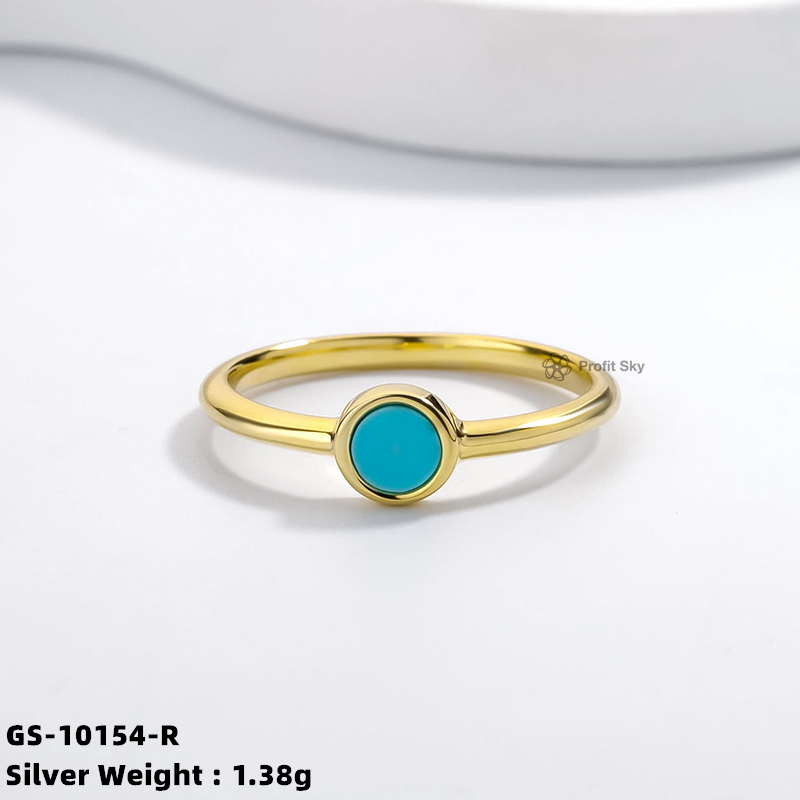 Silver Gemstone Ring
