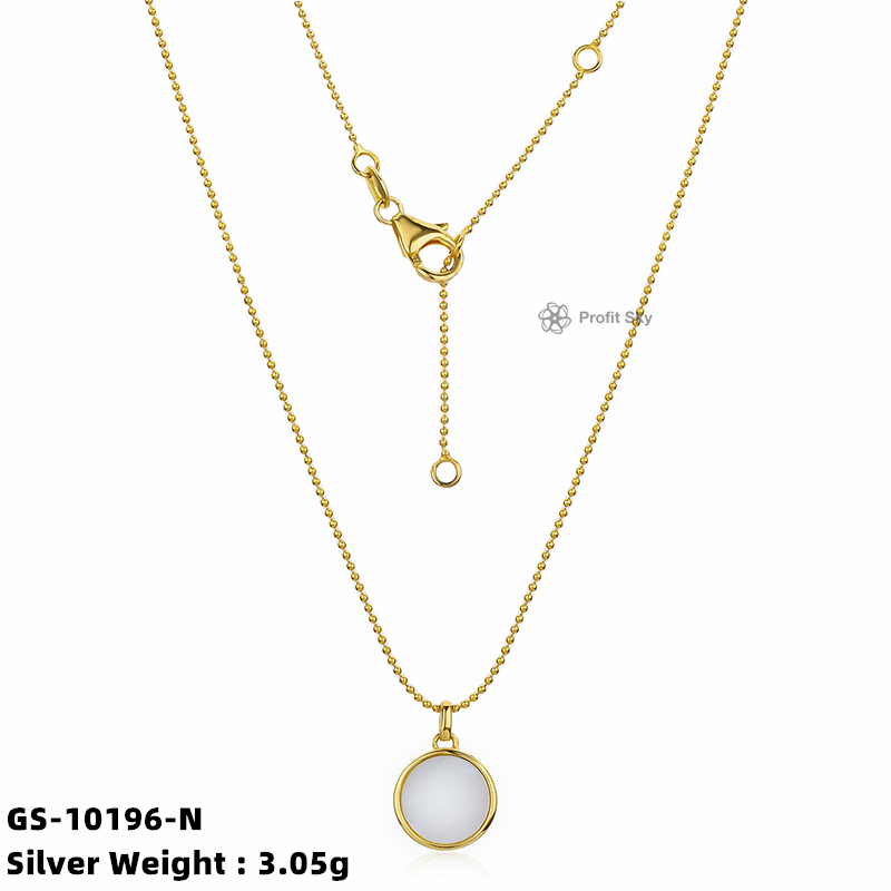 Elegant Shell Sterling Silver Necklace