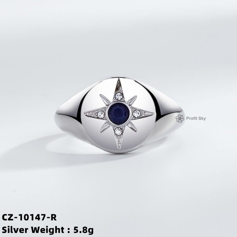 Elegant Sterling Silver Amethyst Ring