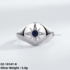 Elegant Sterling Silver Amethyst Ring
