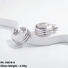 Minimalist Beauty: Handcrafted Silver Hoop Earrings