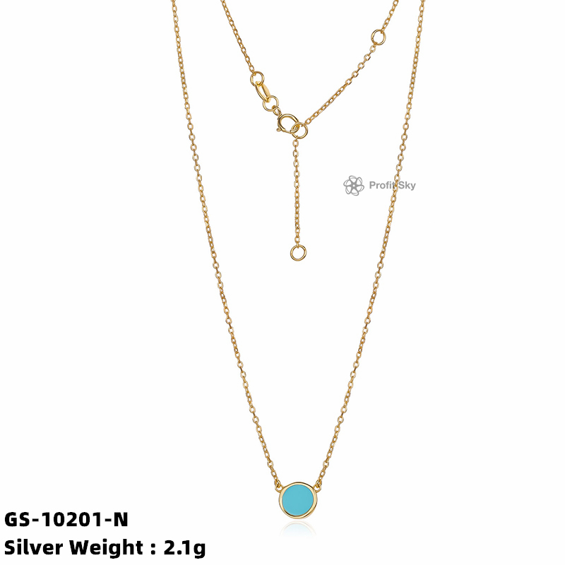 Aquamarine Delight: Gemstone Silver Necklace
