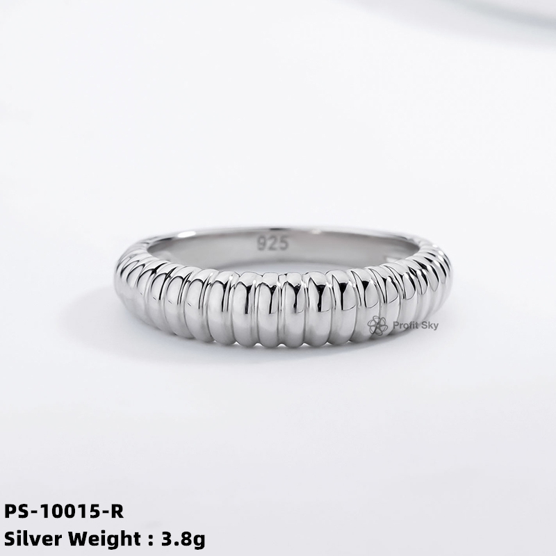 Contemporary Elegance: Modern Sterling Silver Band