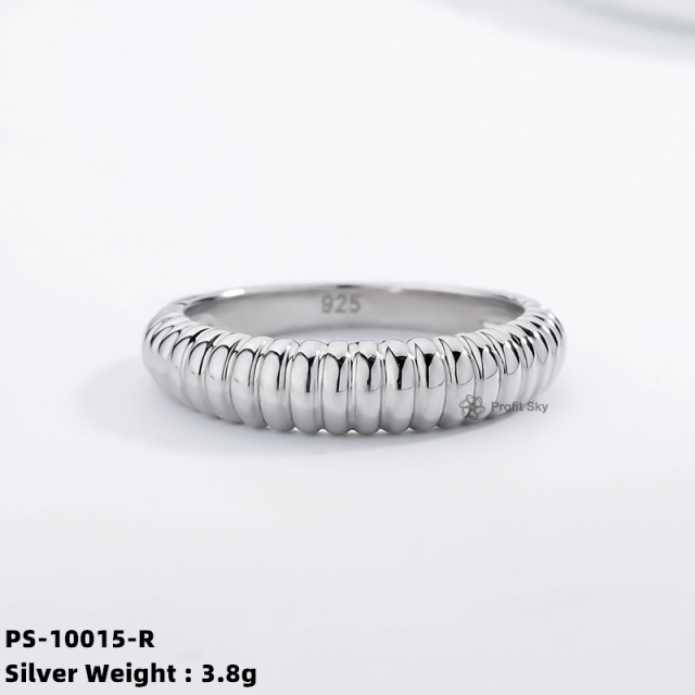 Contemporary Elegance: Modern Sterling Silver Band