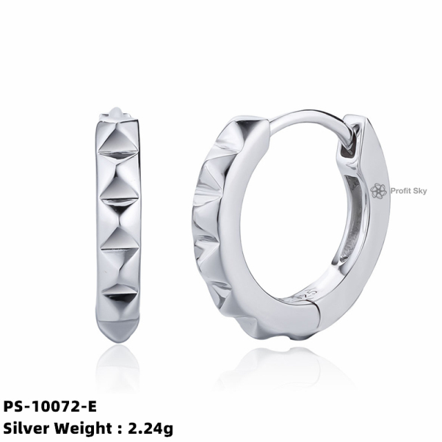 Customized Elegance: Personalized Sterling Silver Hoop Earrings
