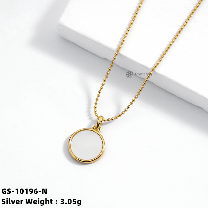 Shell and Silver Heart Pendant