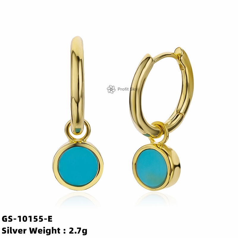 Opal Elegance: Sterling Silver Gemstone Stud Earrings
