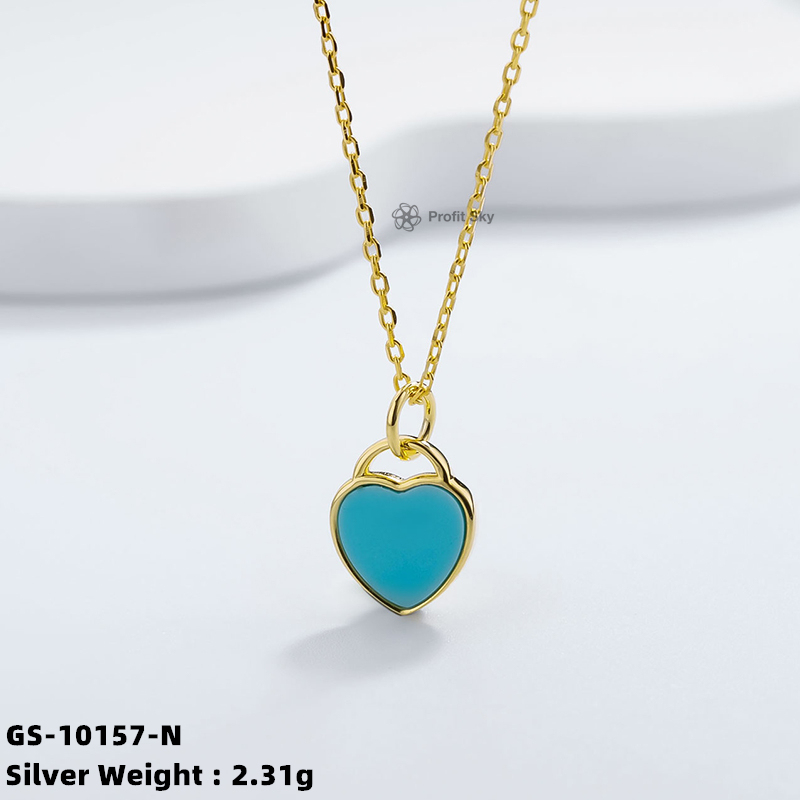 Shell and Silver Heart Pendant
