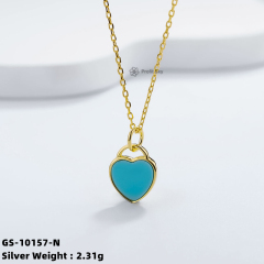 Shell and Silver Heart Pendant