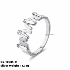 Elegant Sterling Silver Amethyst Ring