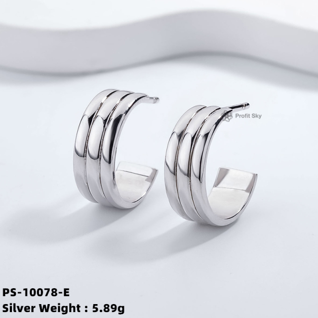 Customized Elegance: Personalized Sterling Silver Hoop Earrings