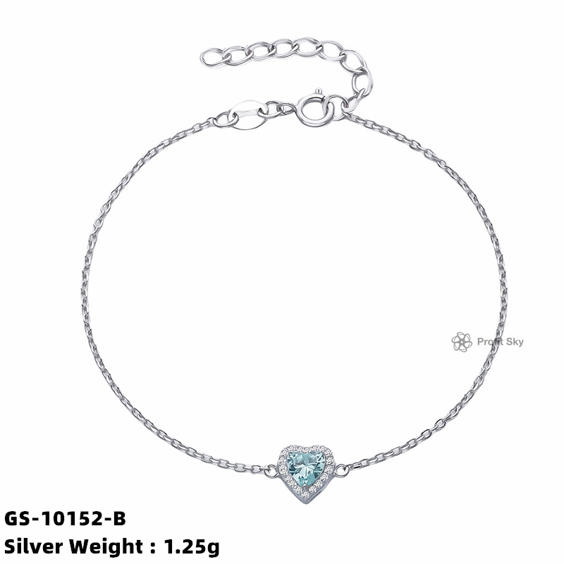 Elegance in Blue: Topaz Gemstone Silver Bracelet