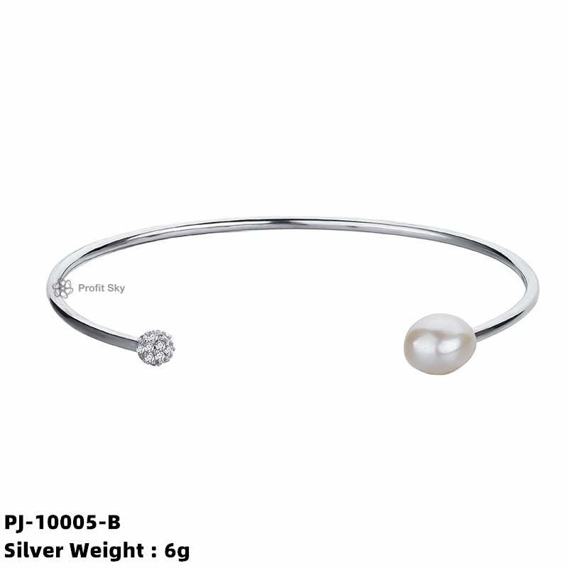 Classic Sterling Silver Pearl Bracelet