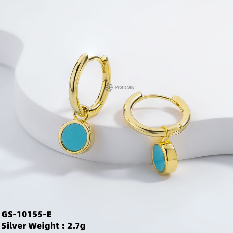 Opal Elegance: Sterling Silver Gemstone Stud Earrings