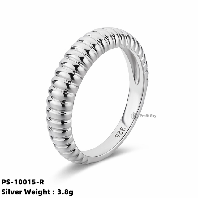 Contemporary Elegance: Modern Sterling Silver Band