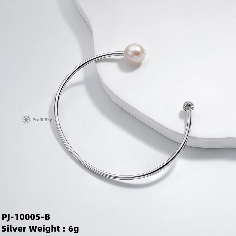 Classic Sterling Silver Pearl Bracelet