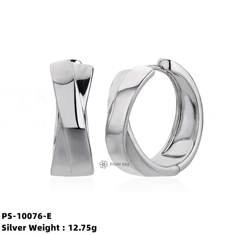 Minimalist Beauty: Handcrafted Silver Hoop Earrings