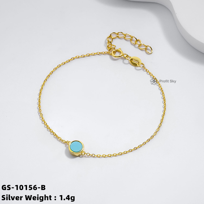Elegance in Blue: Topaz Gemstone Silver Bracelet