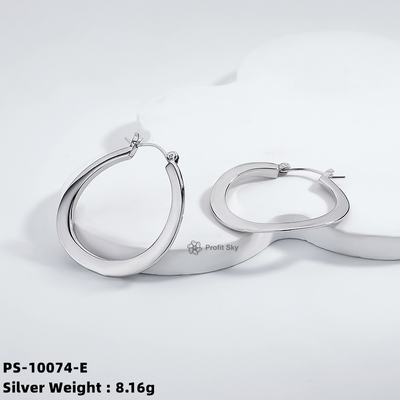 Customized Elegance: Personalized Sterling Silver Hoop Earrings