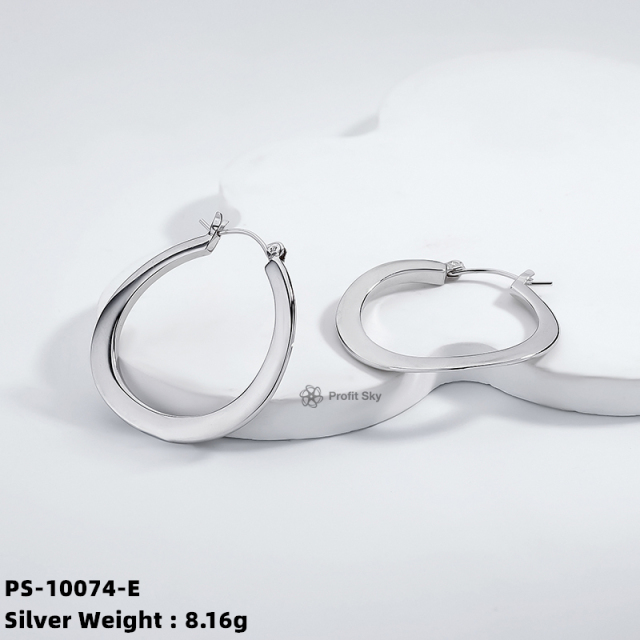 Customized Elegance: Personalized Sterling Silver Hoop Earrings