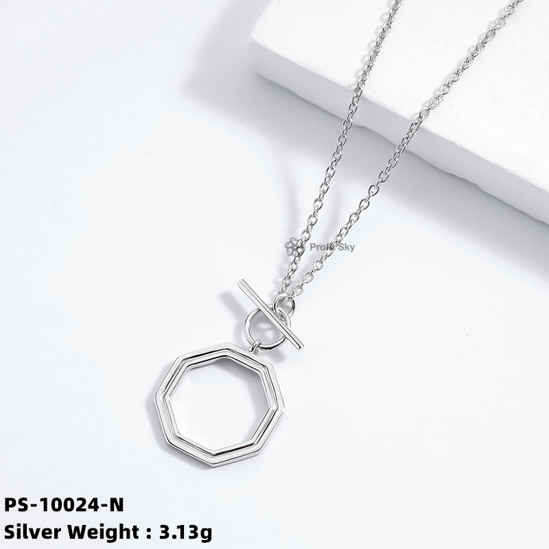 Contemporary Elegance: Modern Silver Bar Necklace