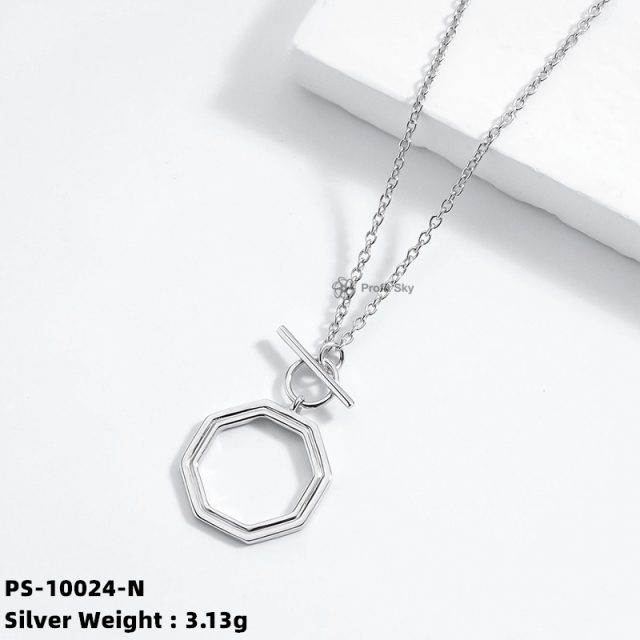 Contemporary Elegance: Modern Silver Bar Necklace
