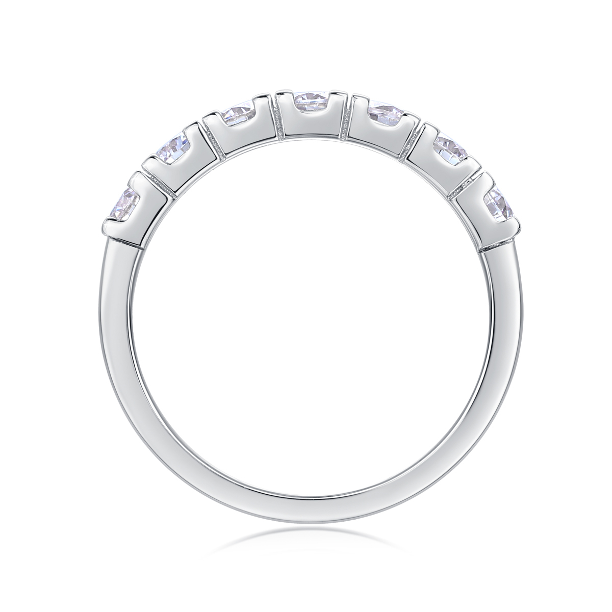 Art Deco Style Moissanite Sterling Silver Ring