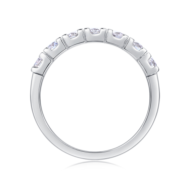 Art Deco Style Moissanite Sterling Silver Ring