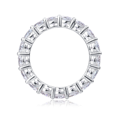 Sterling Silver Moissanite Eternity Band