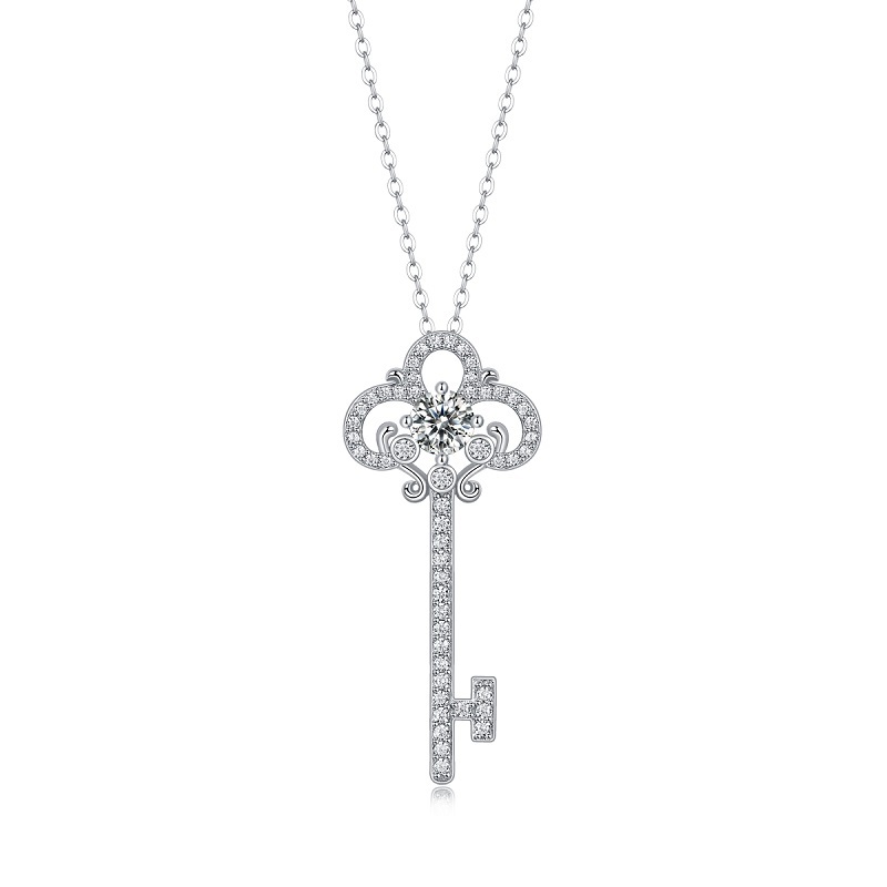 Moissanite Infinity Pendant Necklace