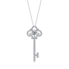 Moissanite Infinity Pendant Necklace