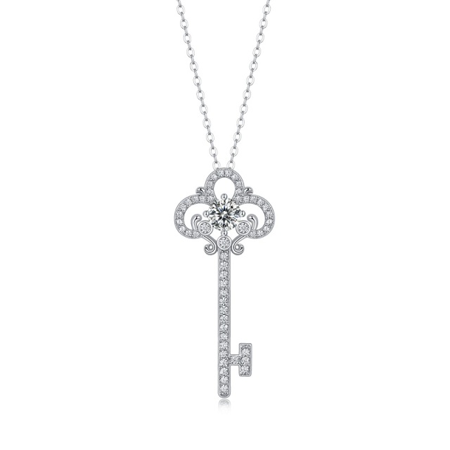 Moissanite Infinity Pendant Necklace