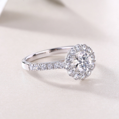 Emerald-Cut Moissanite Silver Statement Ring