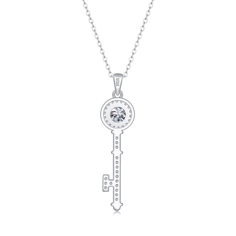 Timeless Moissanite Halo Pendant Necklace