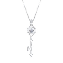 Timeless Moissanite Halo Pendant Necklace