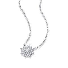 Moissanite Starburst Pendant Necklace