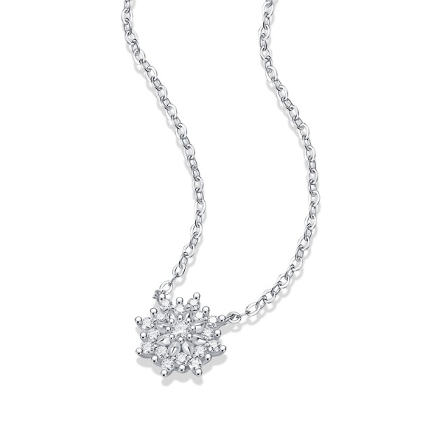 Moissanite Starburst Pendant Necklace