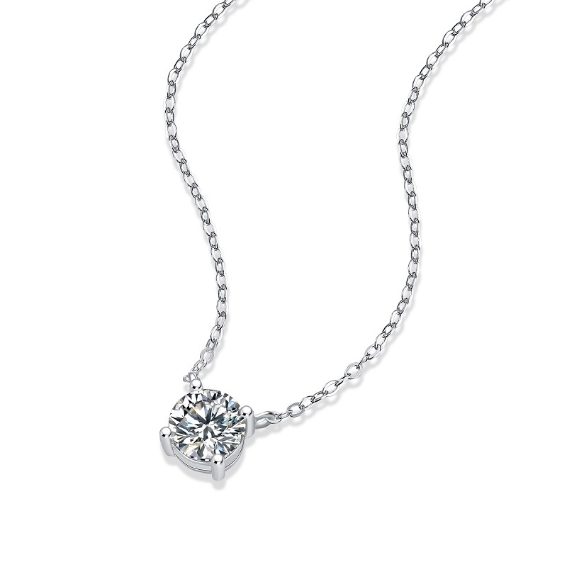 Art Deco Style Moissanite Pendant