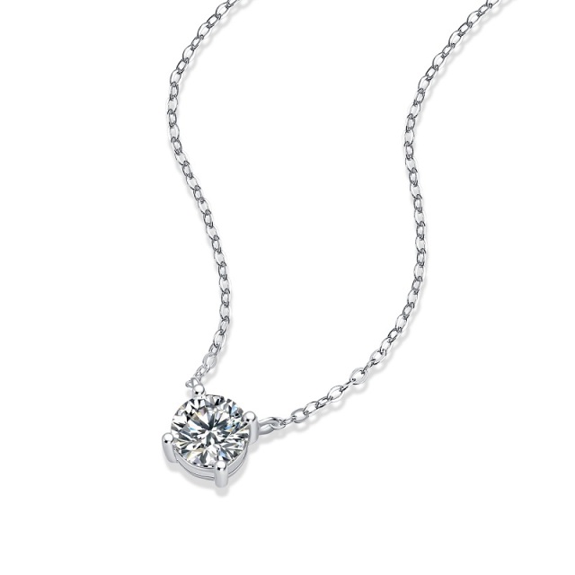 Art Deco Style Moissanite Pendant