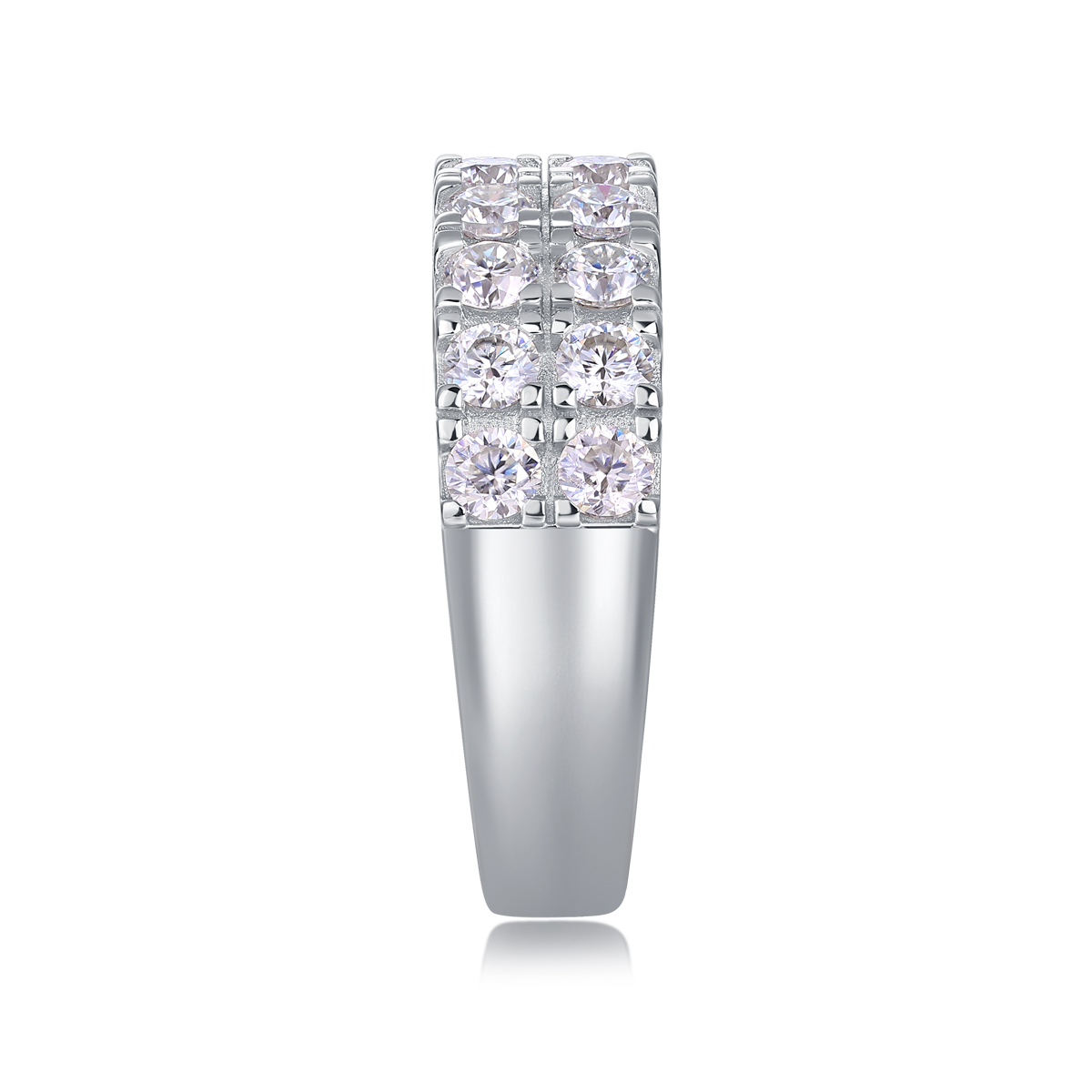 Bezel-Set Moissanite Sterling Silver Ring
