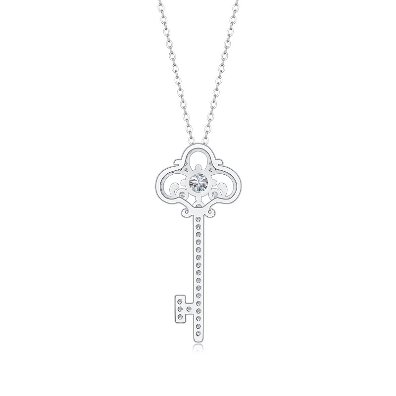 Moissanite Infinity Pendant Necklace