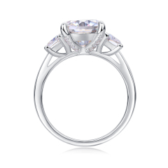 Sterling Silver Moissanite Eternity Band
