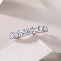 Sterling Silver Moissanite Bridal Set