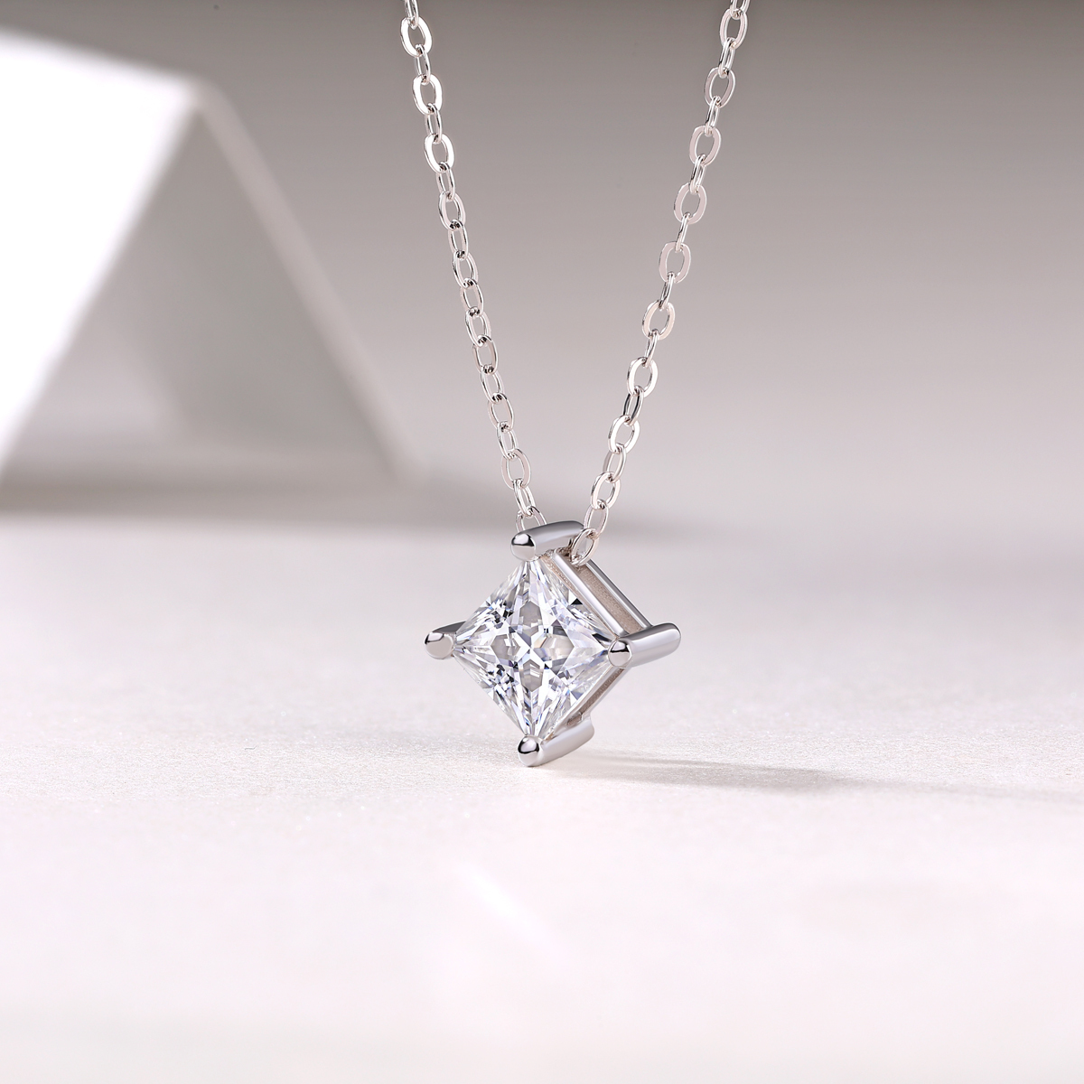 Elegant Moissanite Solitaire Pendant Necklace