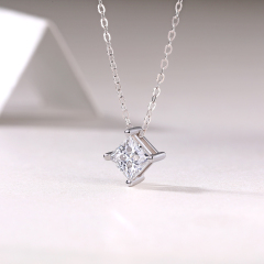 Elegant Moissanite Solitaire Pendant Necklace
