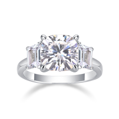 Sterling Silver Moissanite Eternity Band