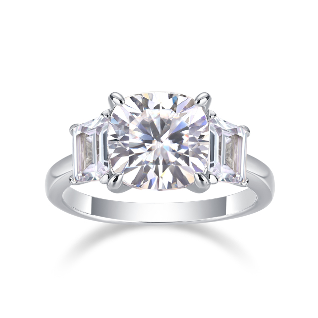 Sterling Silver Moissanite Eternity Band